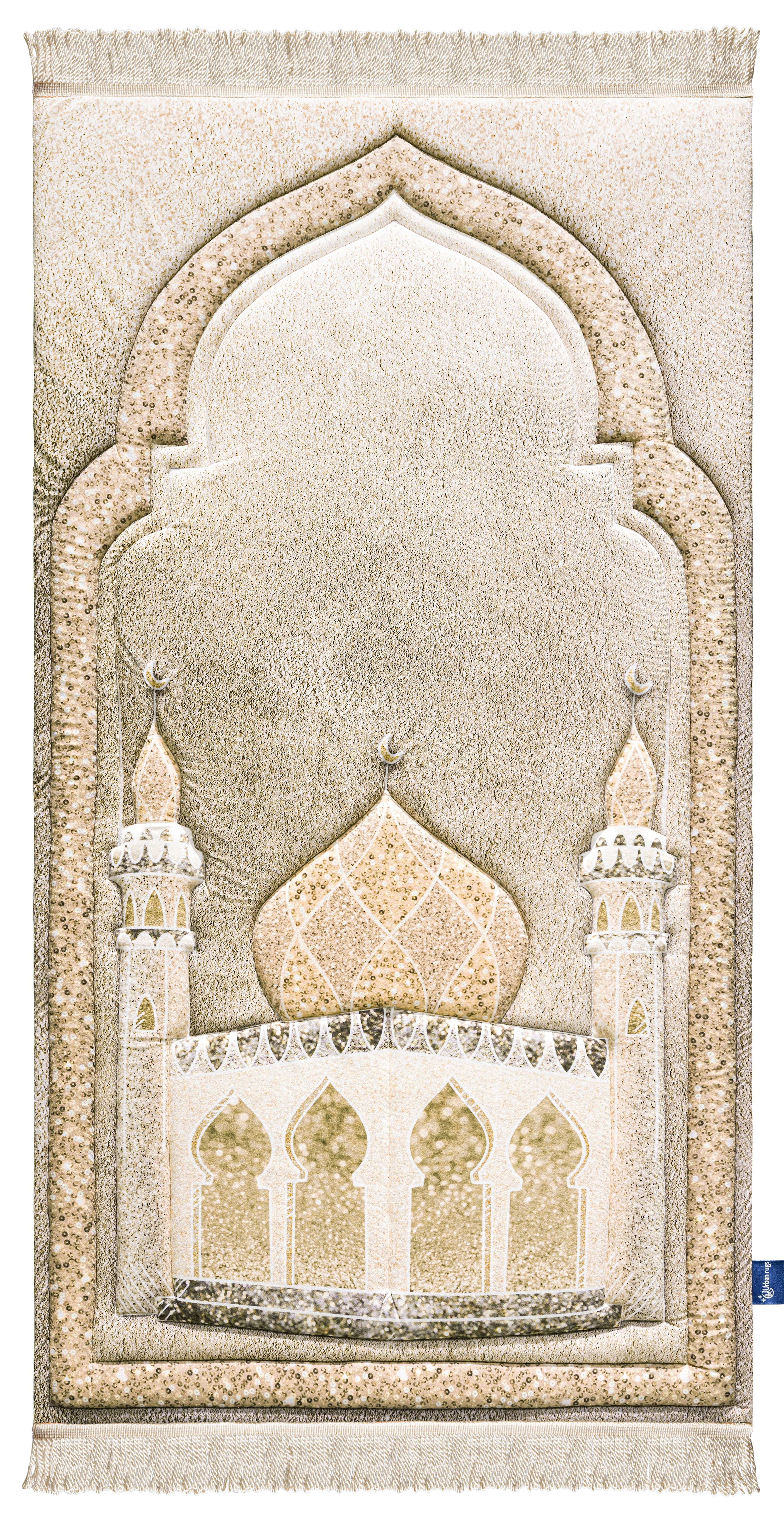 Golden Shimmer Premium Prayer Mat