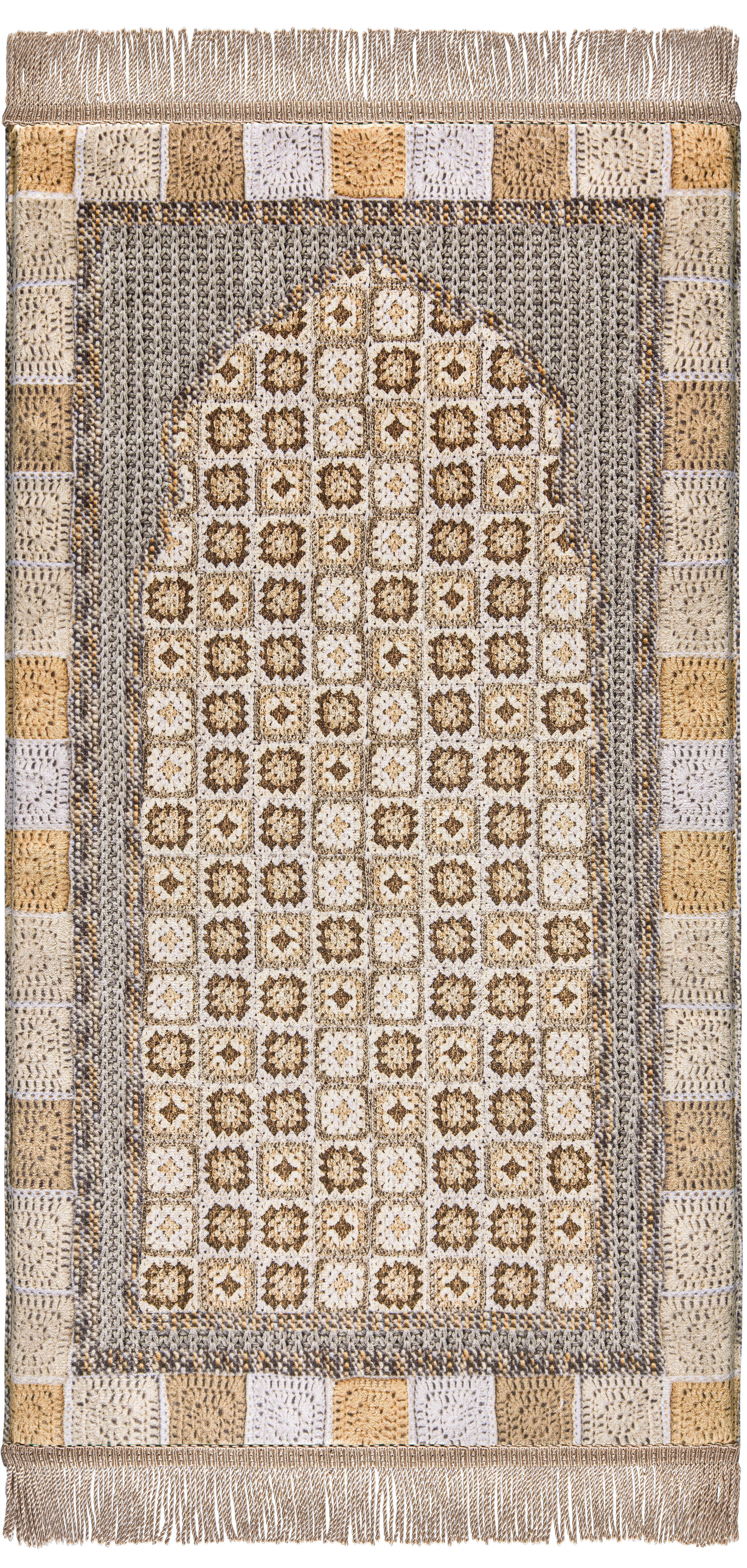 Brownish Croshet Medical Prayer Mat
