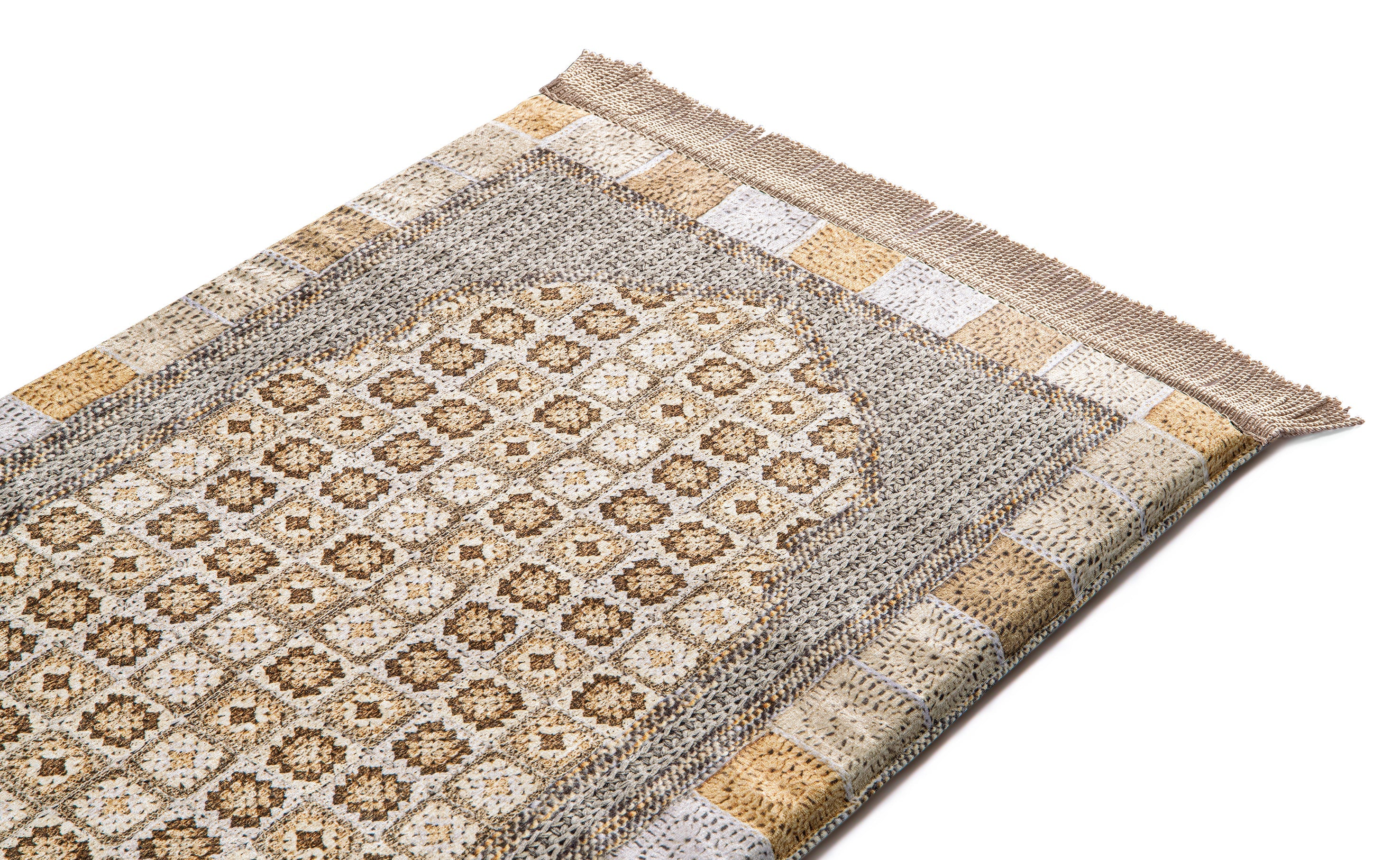 Brownish Croshet Medical Prayer Mat