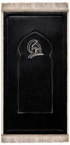 Black Kaaba Embroidery Prayer Mat