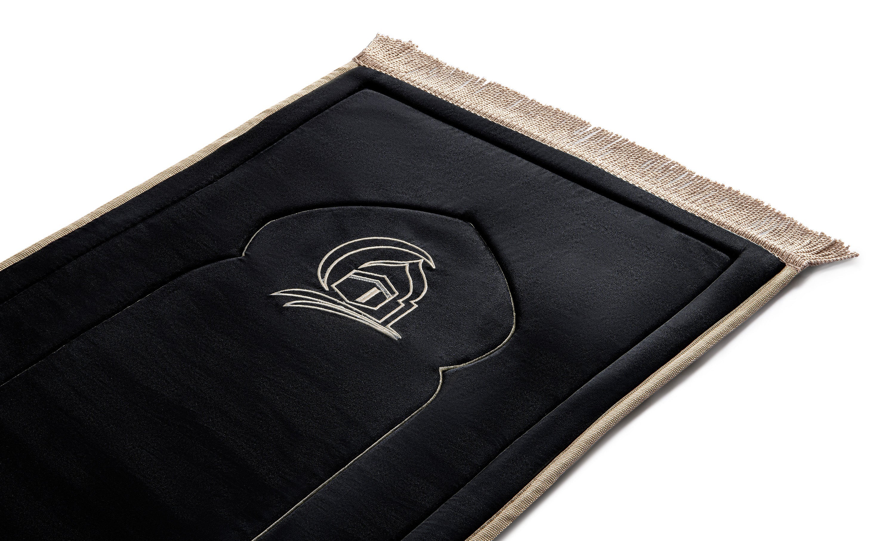 Black Kaaba Embroidery Prayer Mat