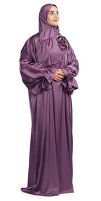 Mauve Satin Islamic Prayer Wear