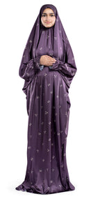Grape Satin Islamic Prayer Wear