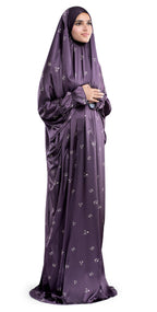 Grape Satin Islamic Prayer Wear