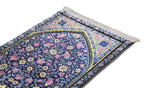 Navy Blossoms Premium Prayer Mat