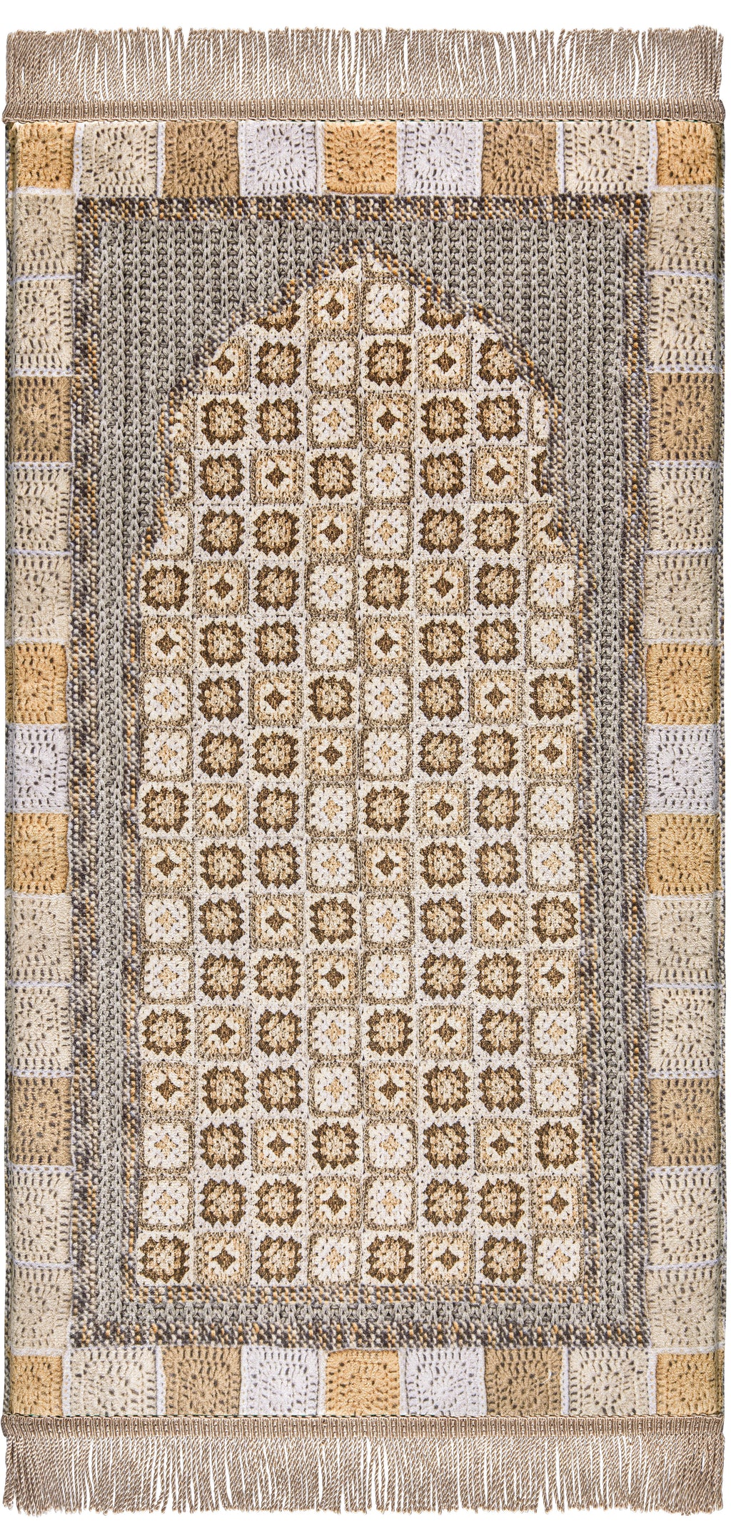 Brownish Croshet Medical Prayer Mat
