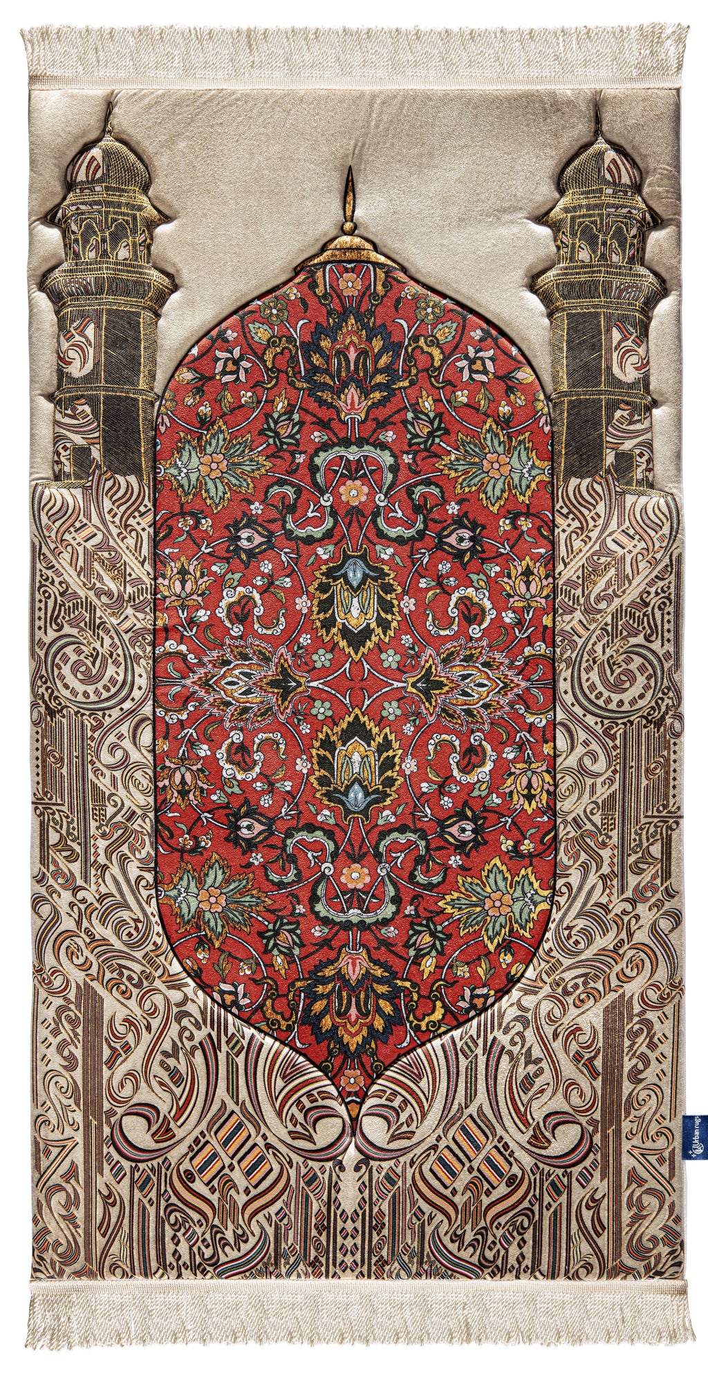 Reddish Flory Premium Prayer Mat