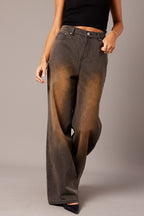 Denim Wide Leg Jean High Rise