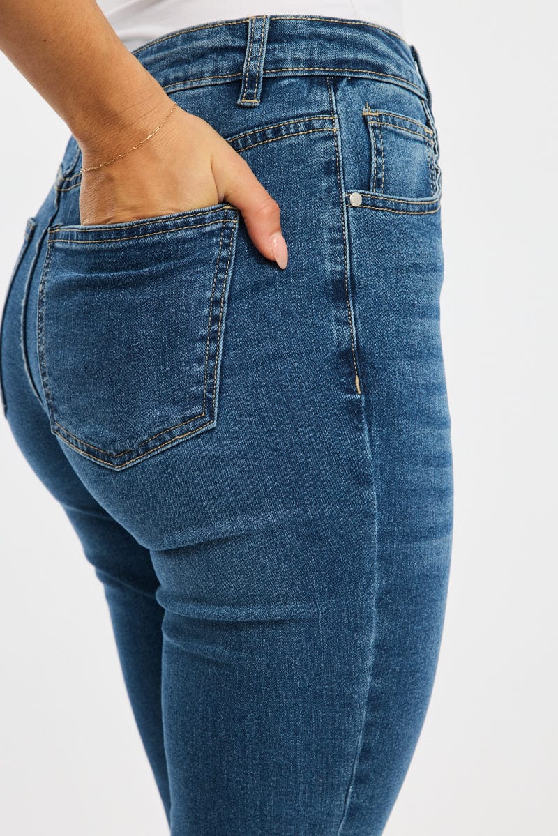 Denim Skinny Jeans High Rise