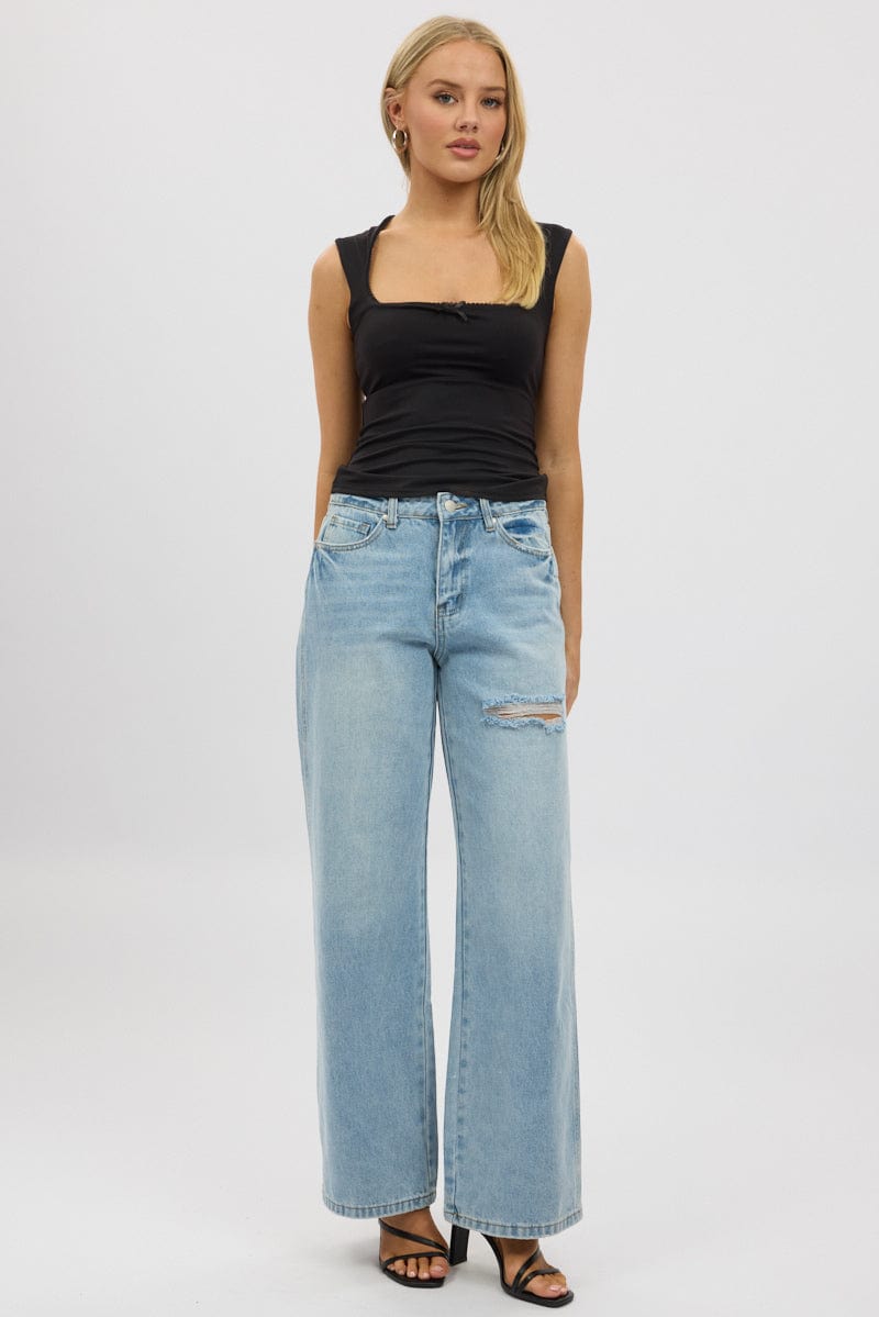 Denim Baggy Jeans Low Rise