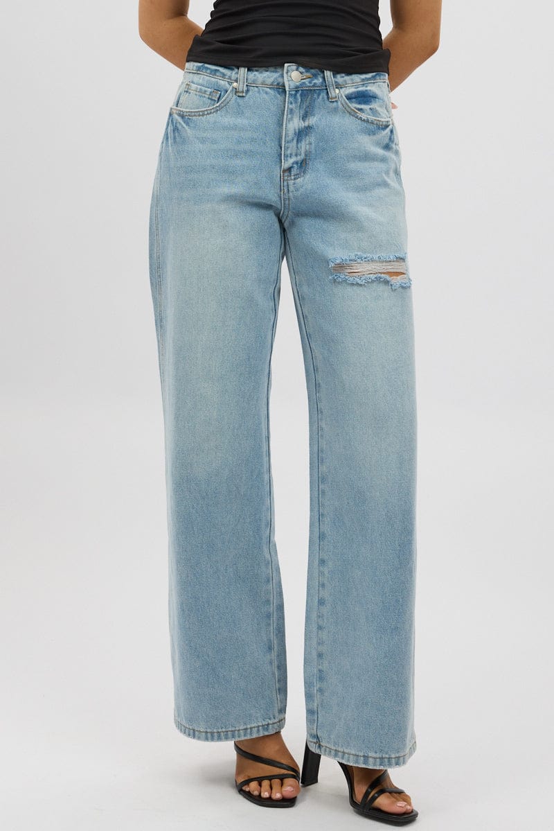 Denim Baggy Jeans Low Rise