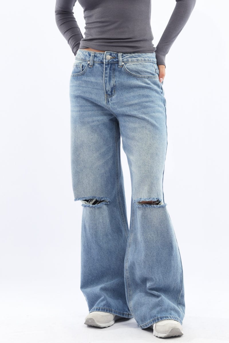 Denim Baggy Jeans Low Rise