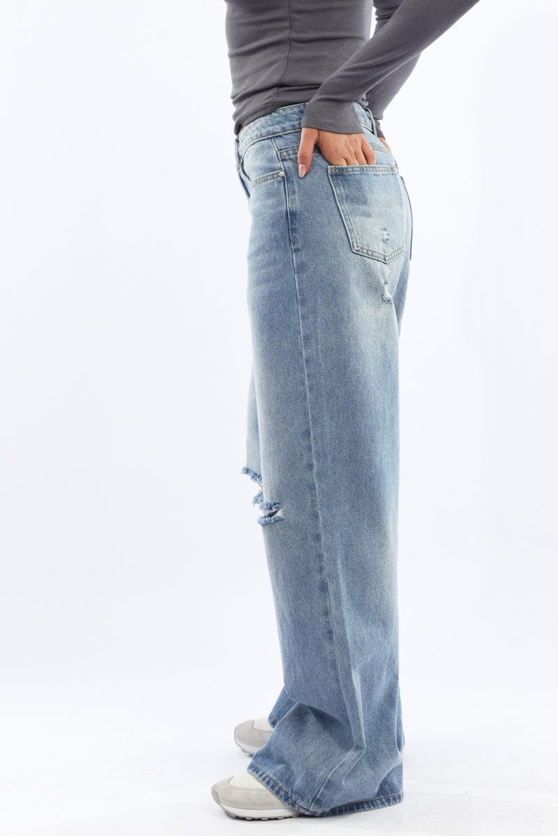Denim Baggy Jeans Low Rise