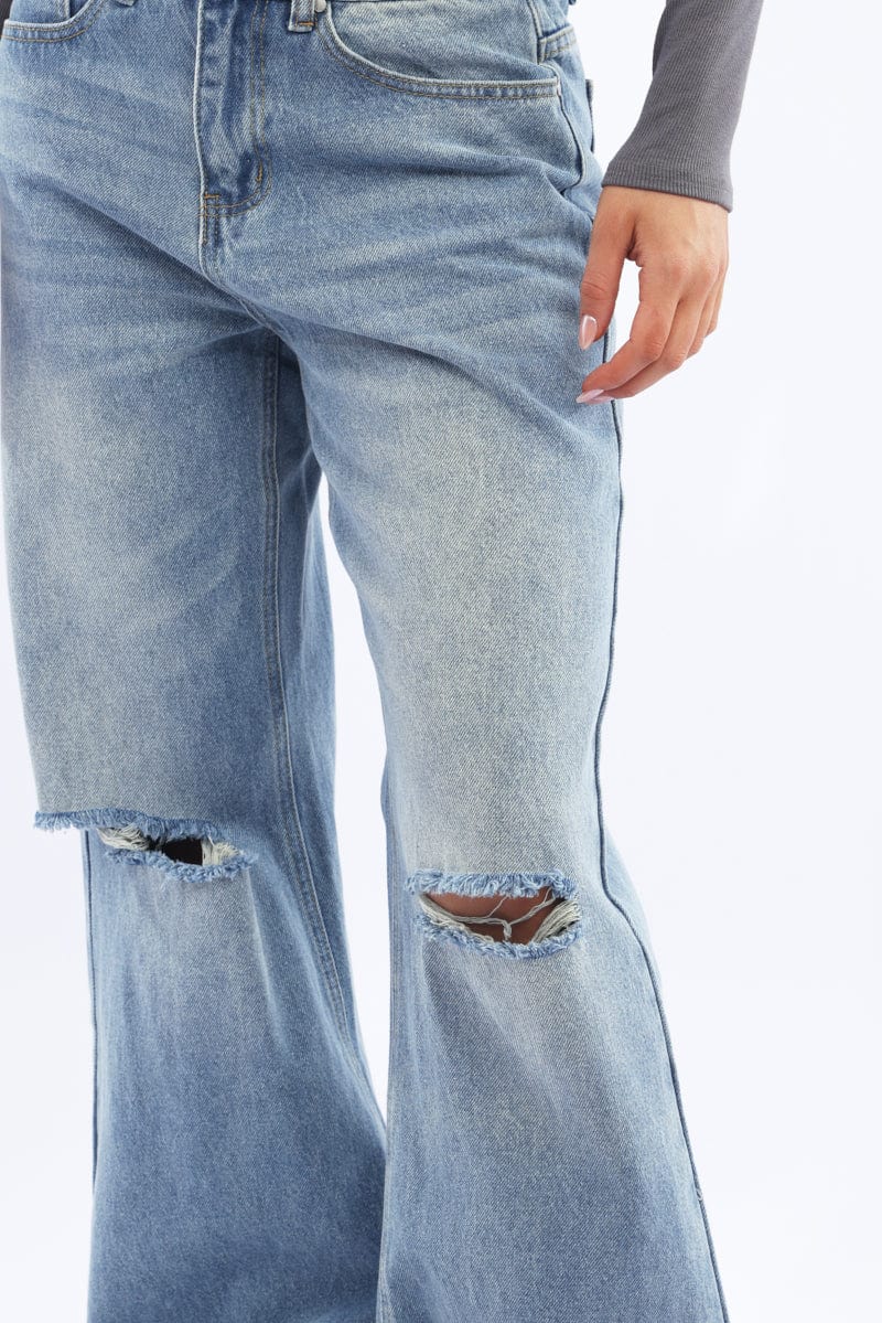 Denim Baggy Jeans Low Rise