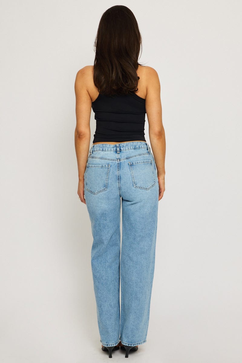 Denim Baggy Jeans Mid Rise