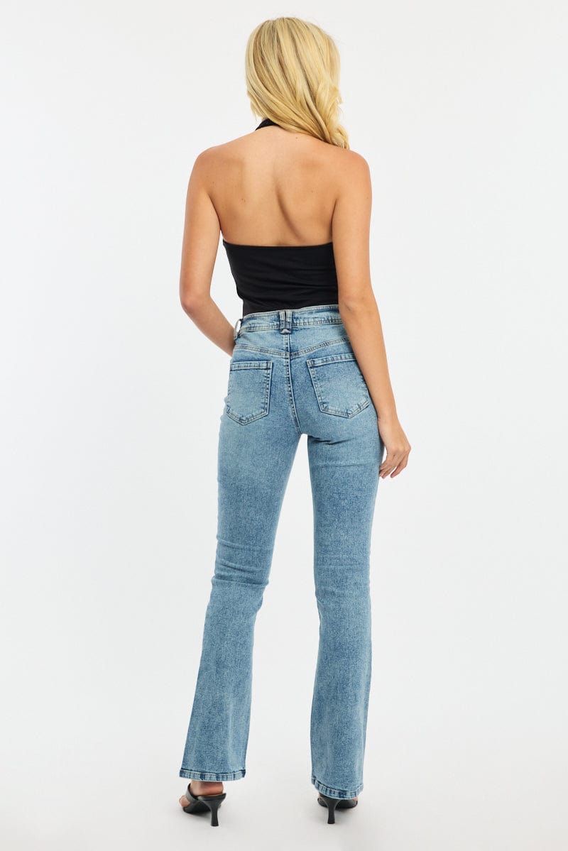 Denim Flare Jeans Mid Rise
