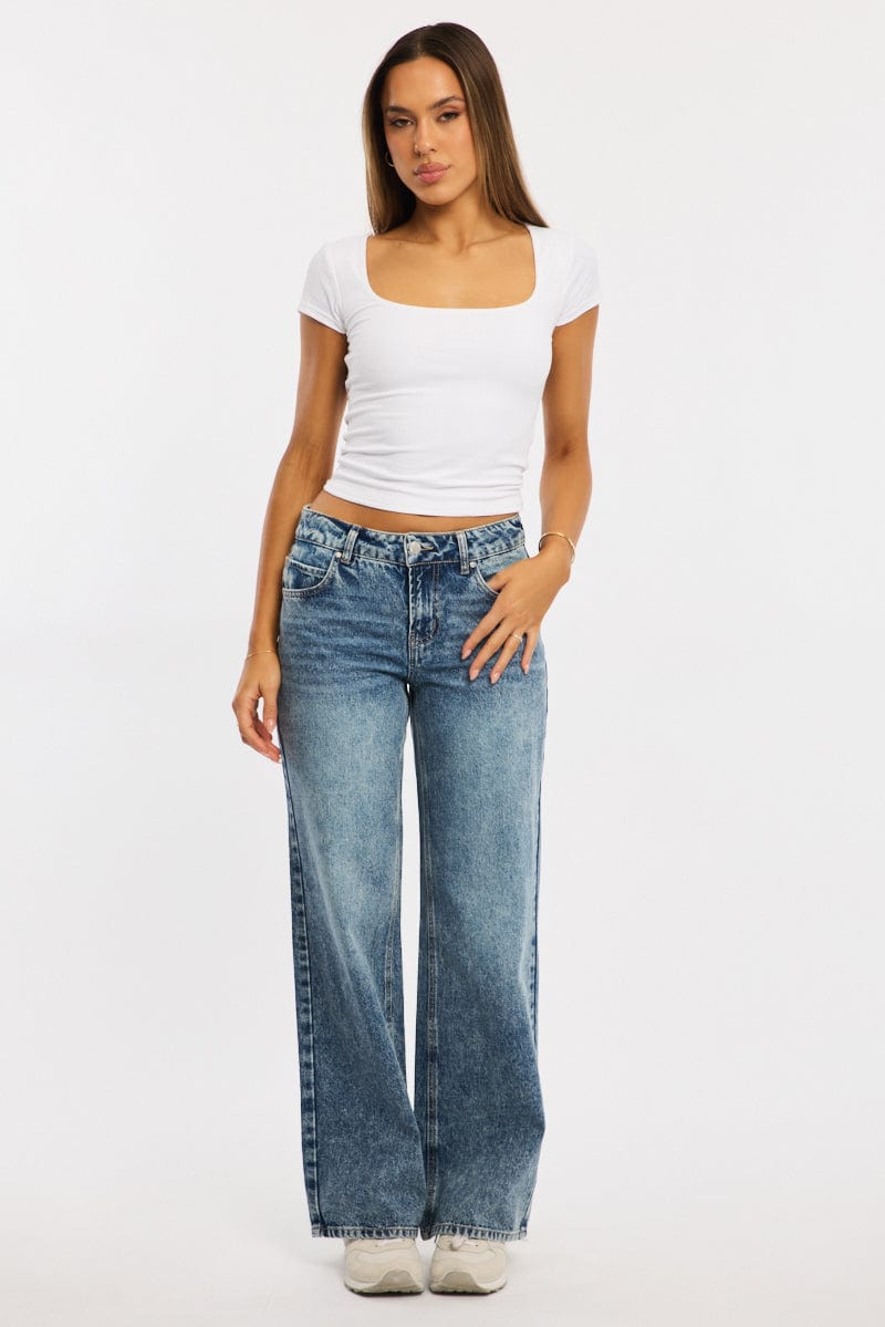 Denim Baggy Jeans Low Rise