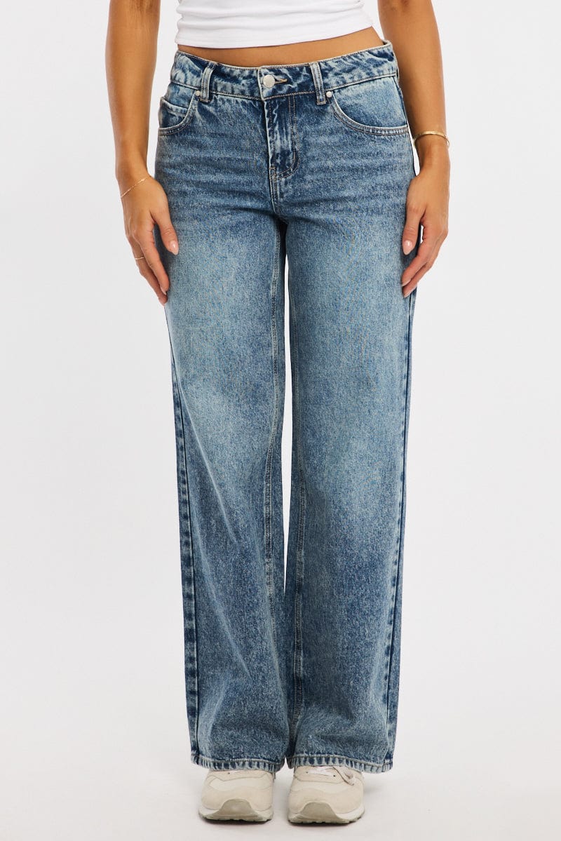 Denim Baggy Jeans Low Rise