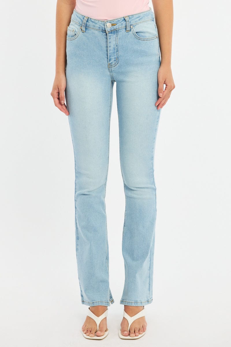 Denim Flare Jeans Mid Rise