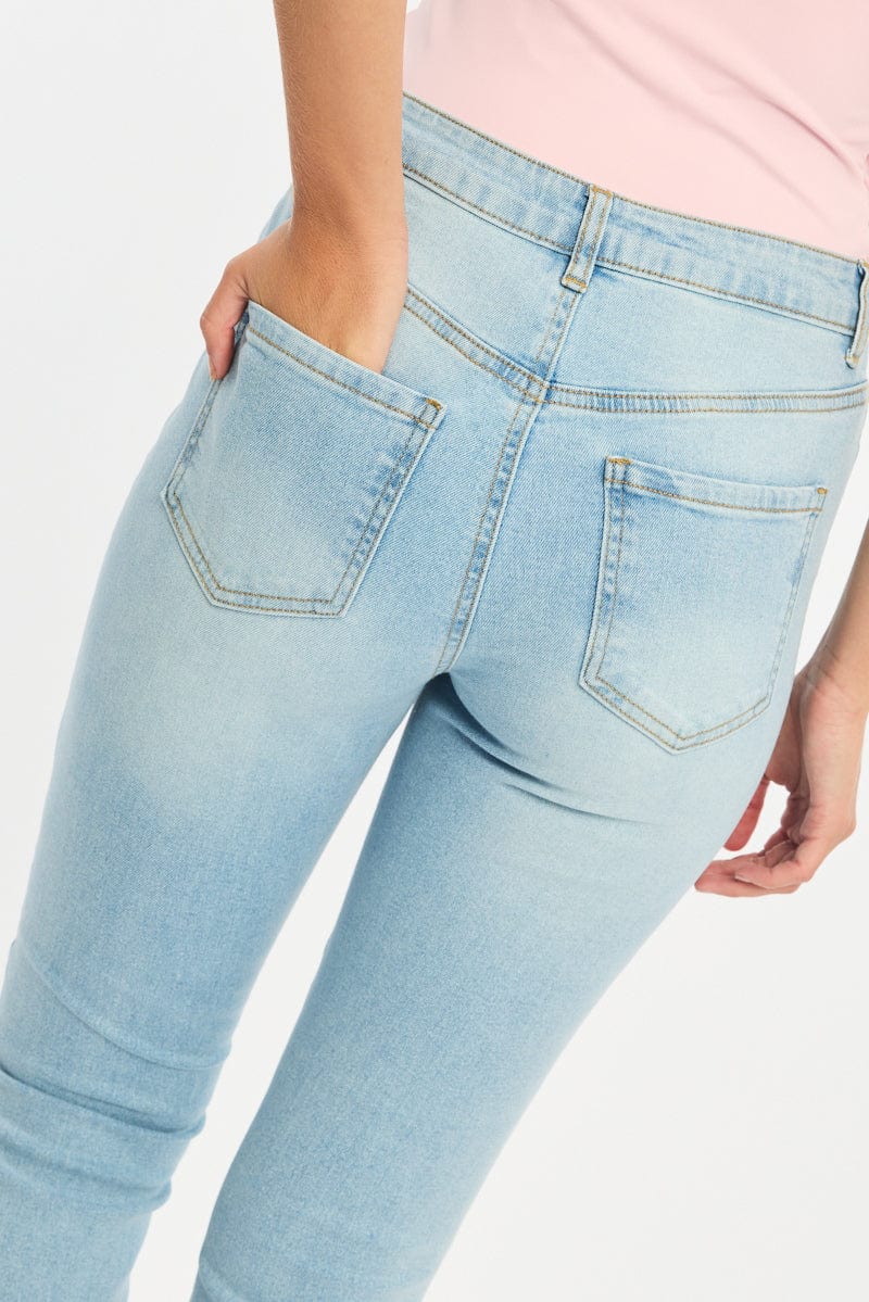 Denim Flare Jeans Mid Rise