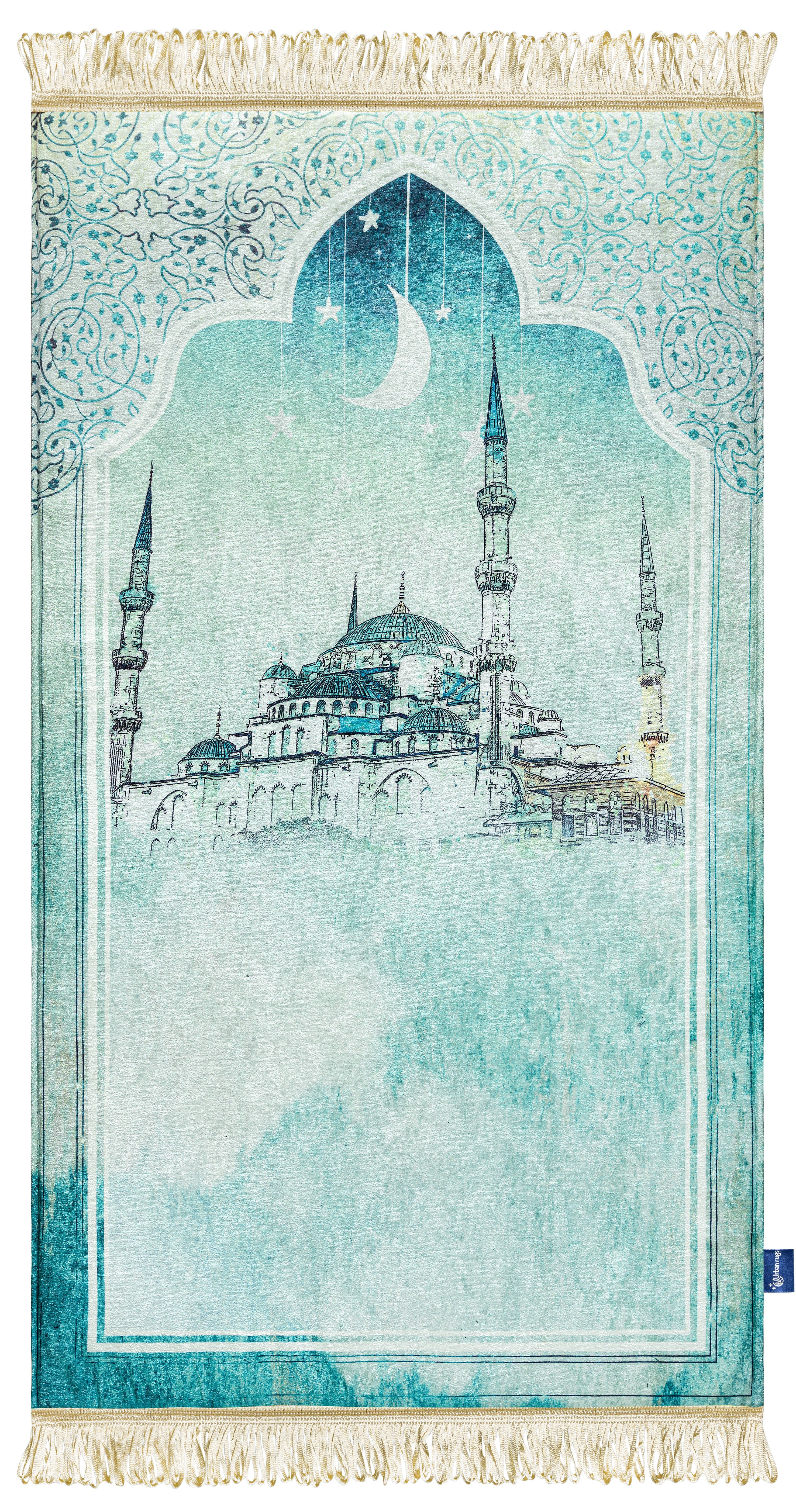 Light Green Mosque Original Prayer Mat