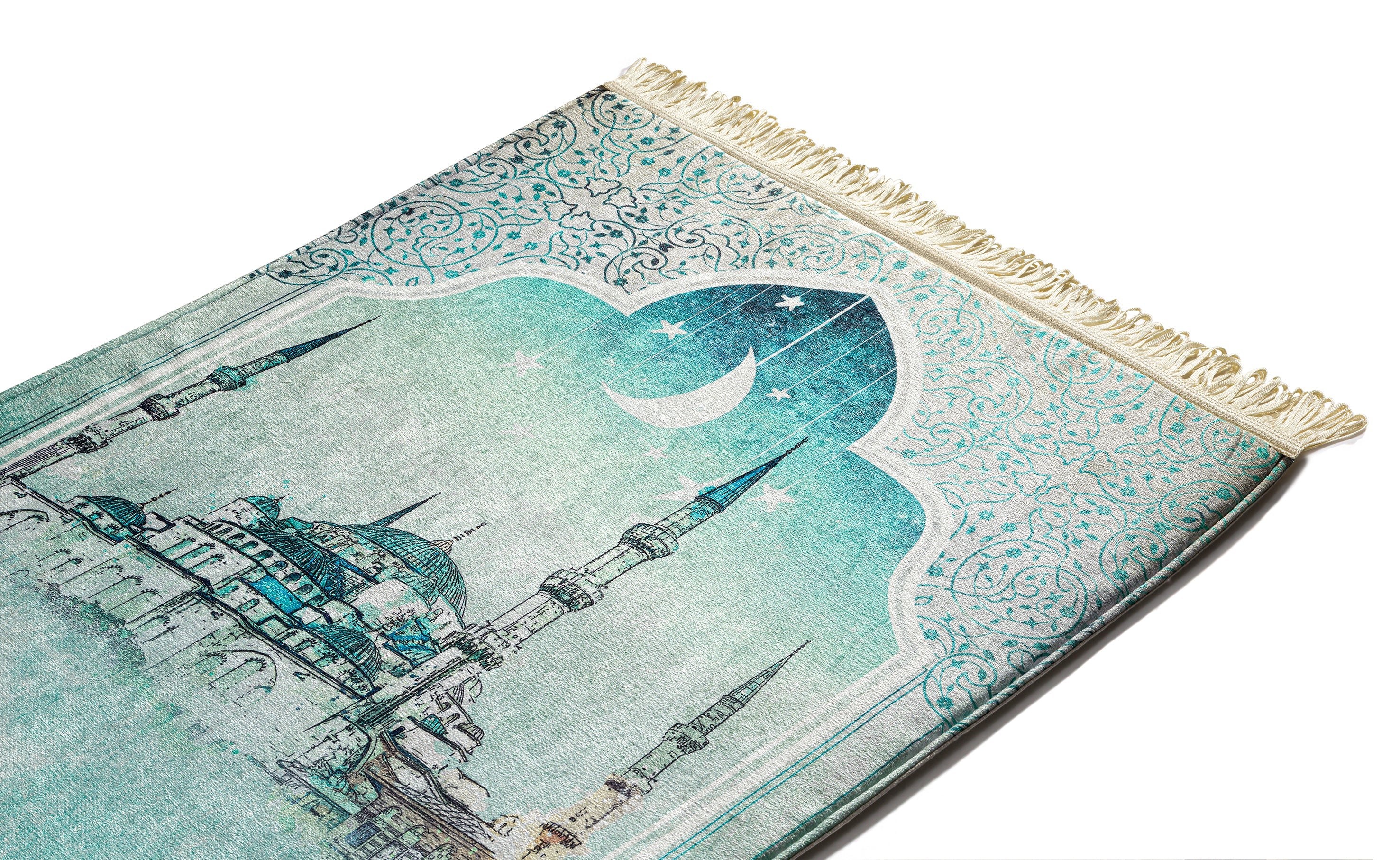 Light Green Mosque Original Prayer Mat