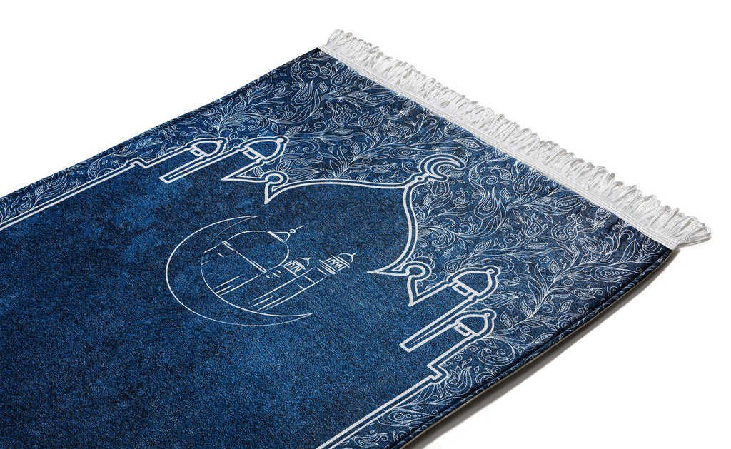 Islamic Navy Blue Original Prayer Mat