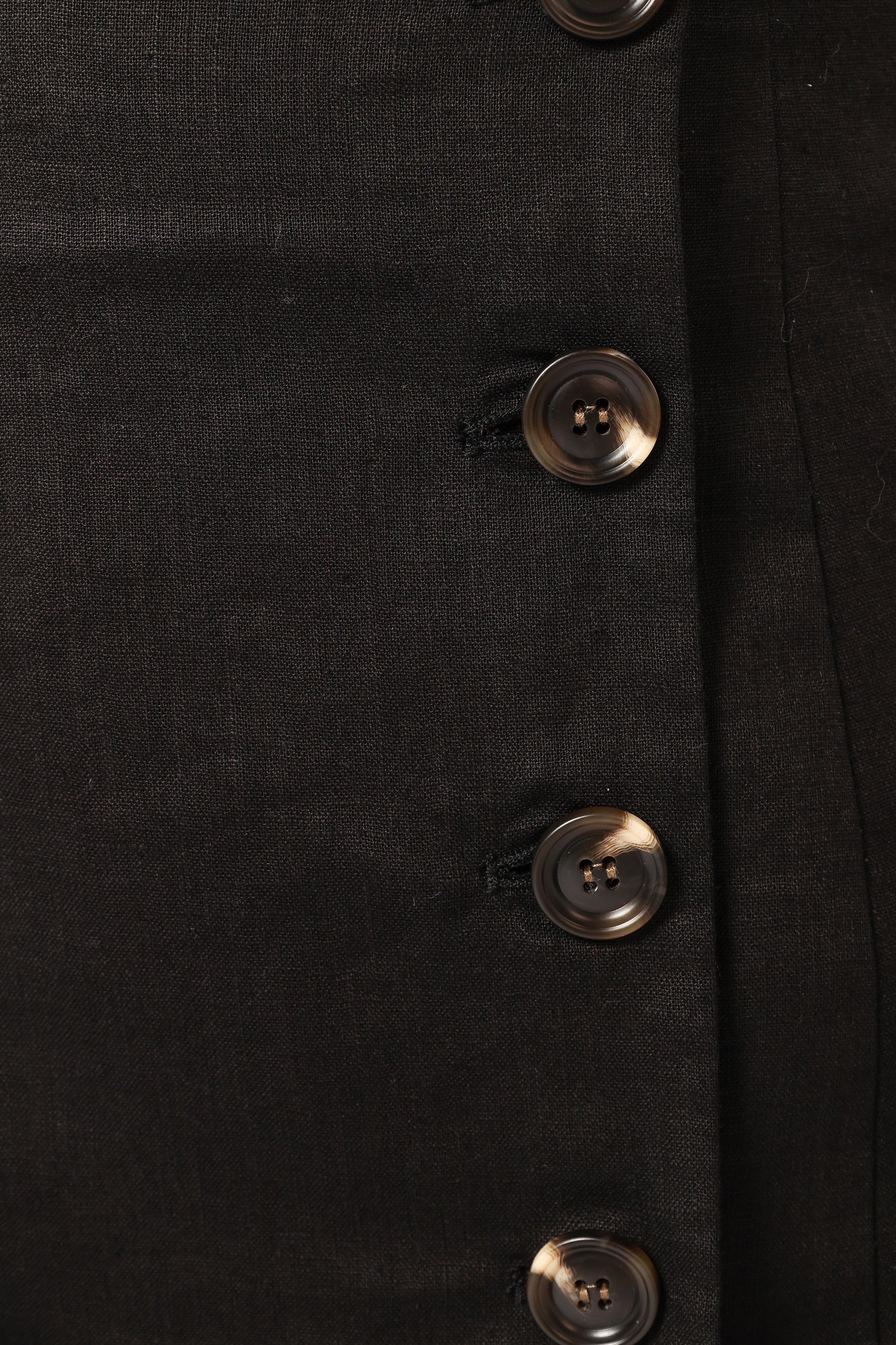 Allegra Linen Mini Dress - Black