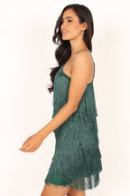 Chrissy Halterneck Mini Dress - Dark Green